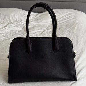 Margot Bowler Black Top Handle Tote Bag